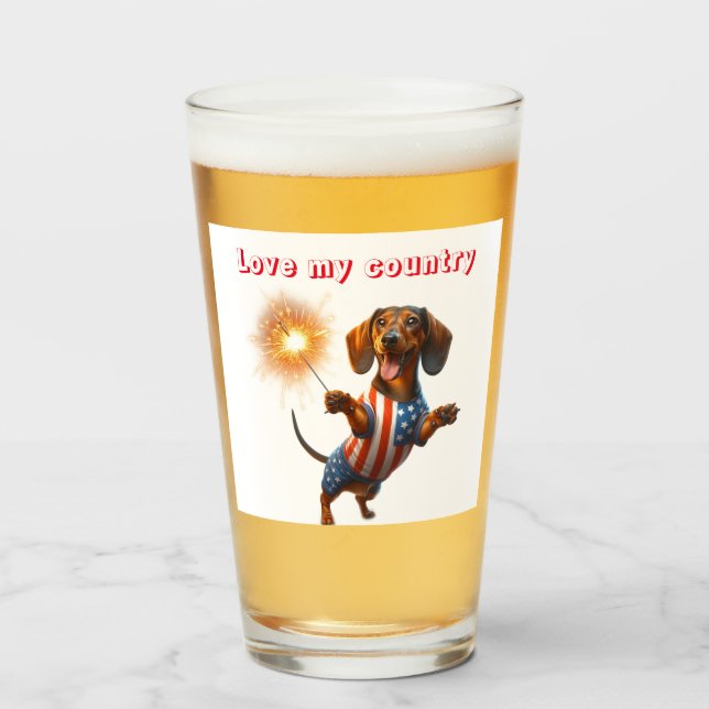 Cerveza Dachshund 4 de Julio  (Anverso (lleno))