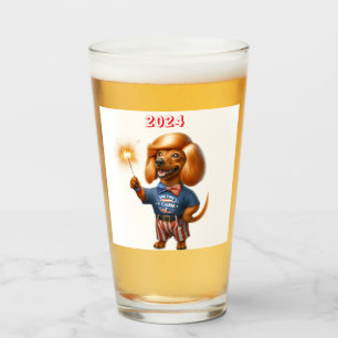 Cerveza Dachshund con peinado rojo