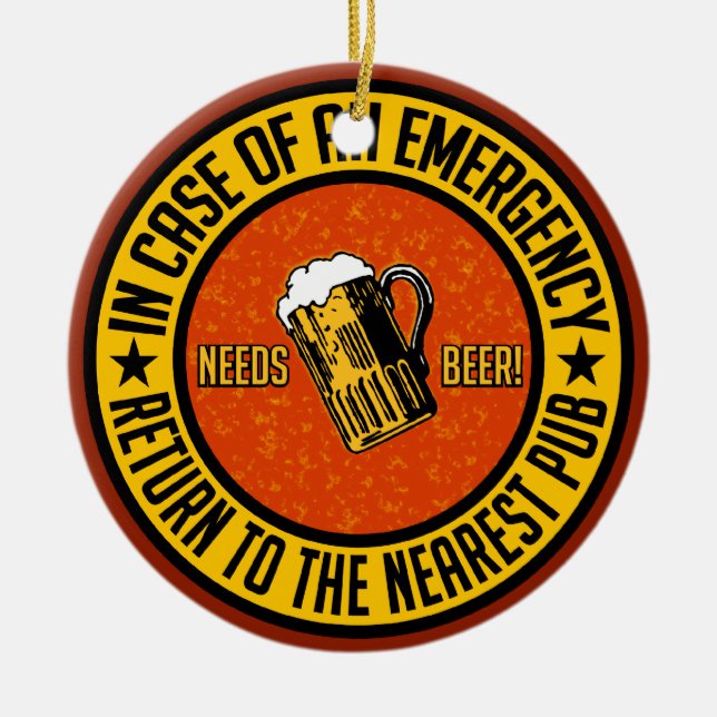 ¡CERVEZA DE LAS NECESIDADES! ornamento - (Frente)