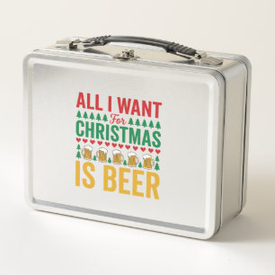 Cerveza de Navidad Diseño Divertido de Bebida para