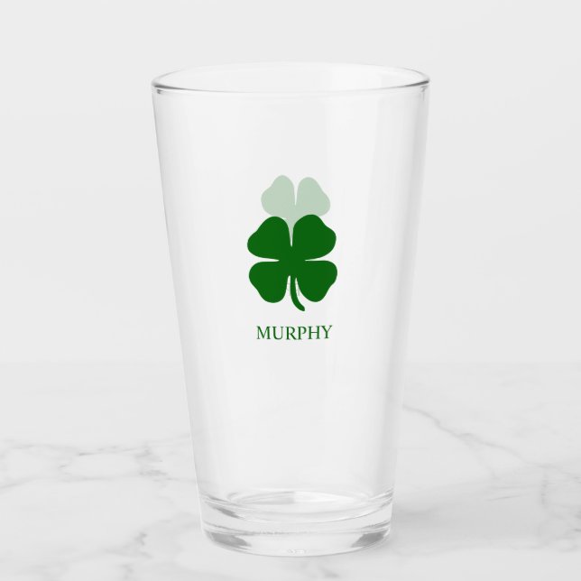 Cerveza de nombre personalizada Green Clover Irish (Anverso)
