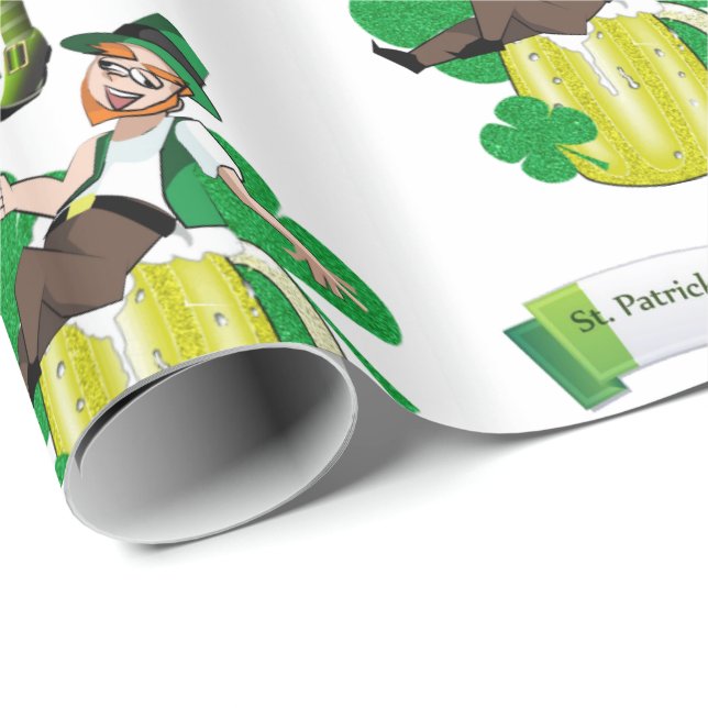 Cerveza de papel de envolvimiento de San Patricio (Esquina del rollo)