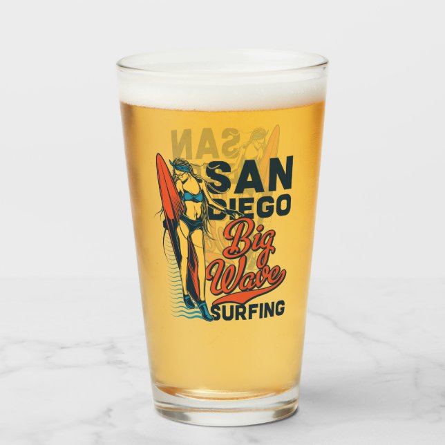 Cerveza de surf de gran ola de San Diego (Anverso (lleno))