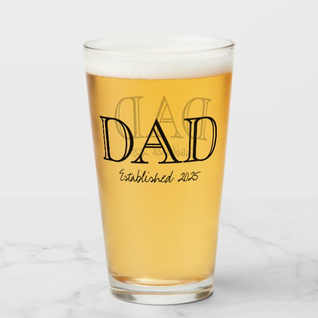 Cerveza De Texto Negro Negrita Del Papá Fundada (Anverso (lleno))