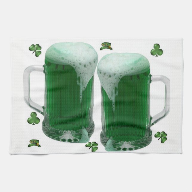Cerveza de toalla de cocina de San Patricio (Horizontal)