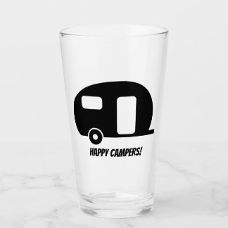 Cerveza de vidrio Tumbler con caravana negra