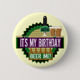 Cerveza del cumpleaños yo botón