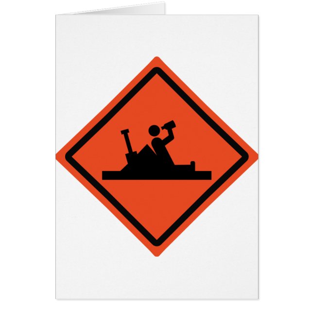 cerveza divertida de las obras por carretera a (Frente)