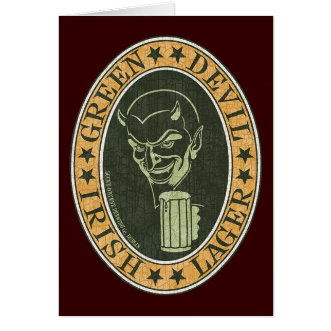 Cerveza dorada verde del diablo (Frente)