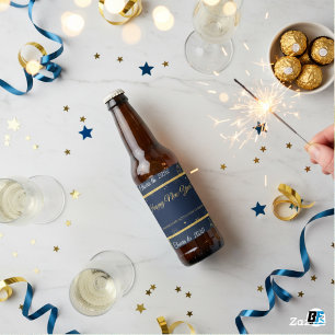 Cerveza Elegante etiqueta para botella de bebida de Año Nu