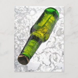 Cerveza en postal de hielo