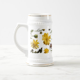 Cerveza Explosión floral 22 oz Diseño de jarra de acero