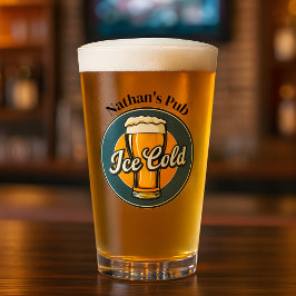 Cerveza Fría Vintage Nombre o Texto Personalizado
