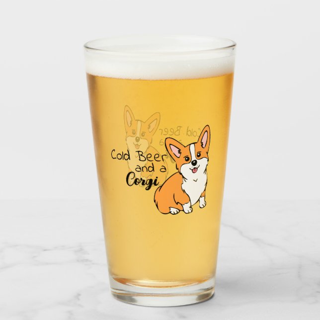 Cerveza fría y cerveza de Corgi (Anverso (lleno))