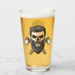 Cerveza Hacha Cruzada Cráneo Barbudo Leñador