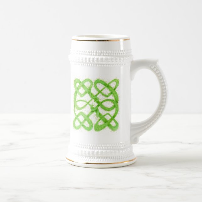Cerveza JARRA DE CÉLTICO NUDO VERDE Blanco y Dorado (Derecha)