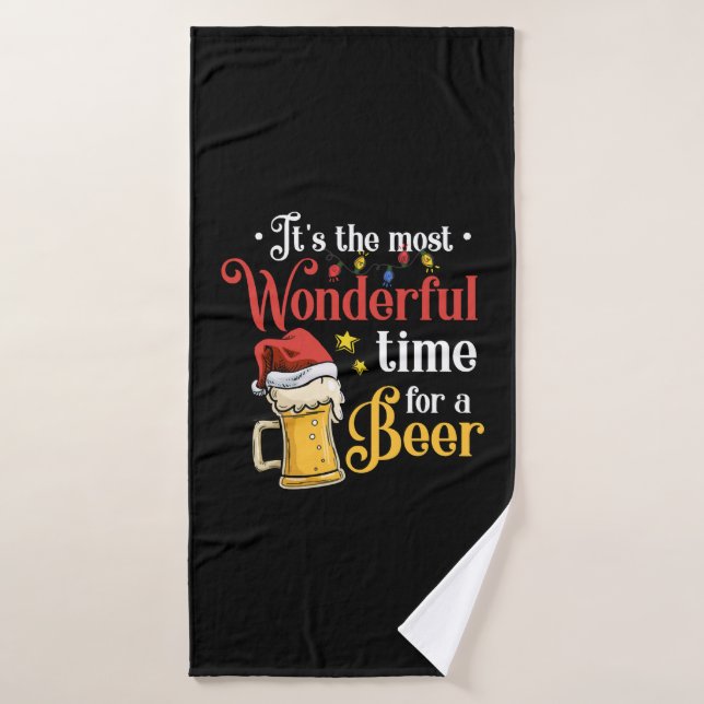 Cerveza navidad (Toalla de baño)