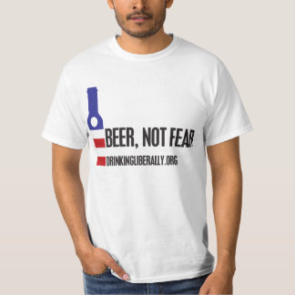 Cerveza no teme a la camiseta de los hombres