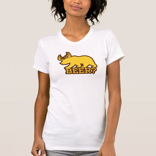 ¿Cerveza? (oso de la diversión con el logotipo de Camiseta
