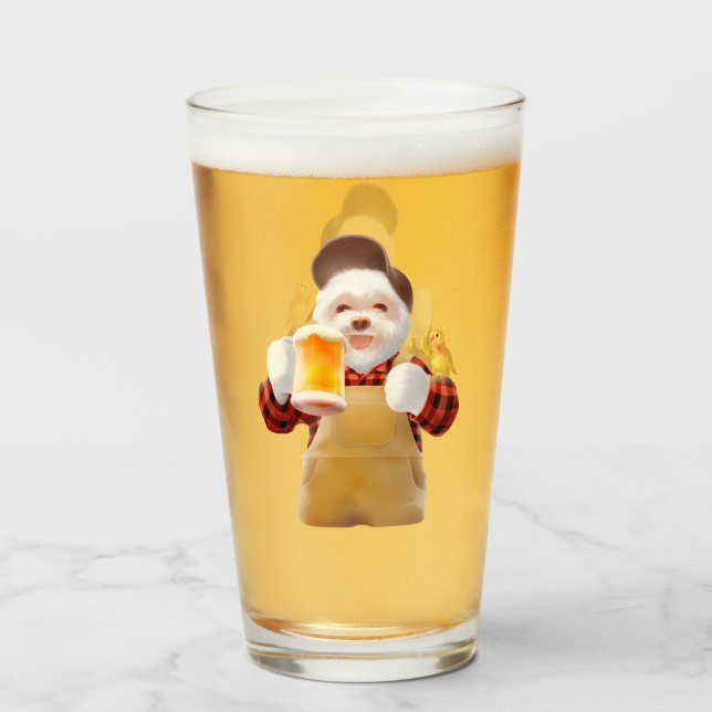 Cerveza para beber perro feliz (Anverso (lleno))