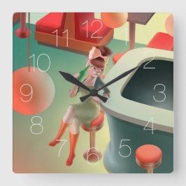 Cerveza para el consumo de gato en el reloj de par