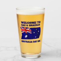 Cerveza personalizada con bandera australiana mode