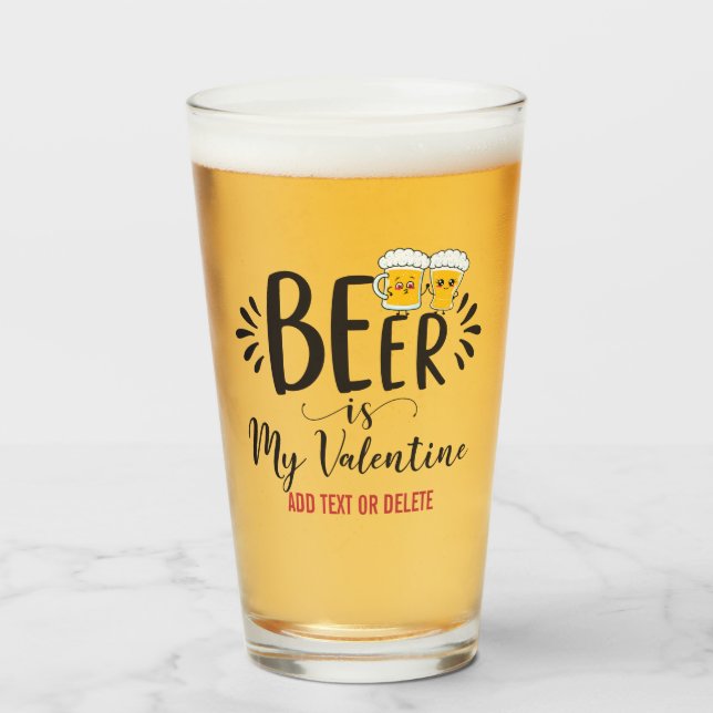 Cerveza personalizado es mi divertido anti Valenti (Anverso (lleno))