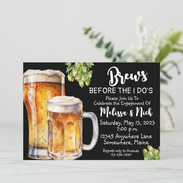 Cerveza se corta Yo hago invitaciones de ducha de  (Anverso de pie)