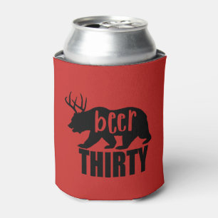 Cerveza treinta Koozie/letra de molde del neverita