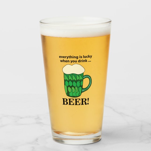 Cerveza Verde Día de San Patricio Afortunado Cerve (Anverso (lleno))