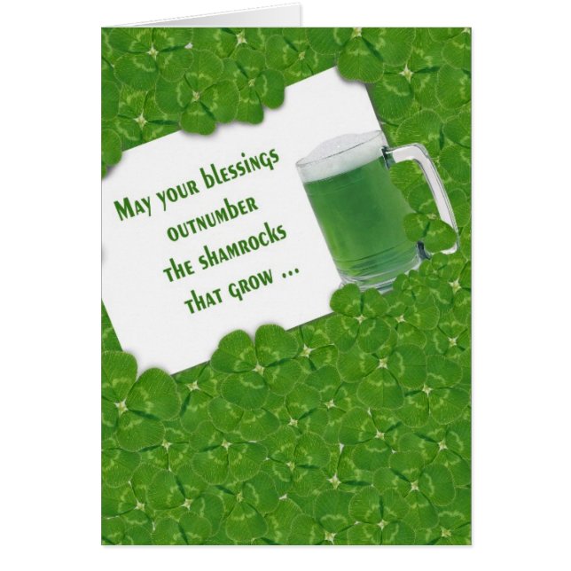 Cerveza Verde Irlandesa En Shamrock (Frente)