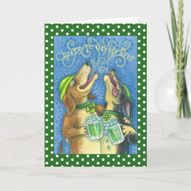 CERVEZA VERDE, TARJETA DE RECIBIMIENTO DE PERROS V (Anverso)