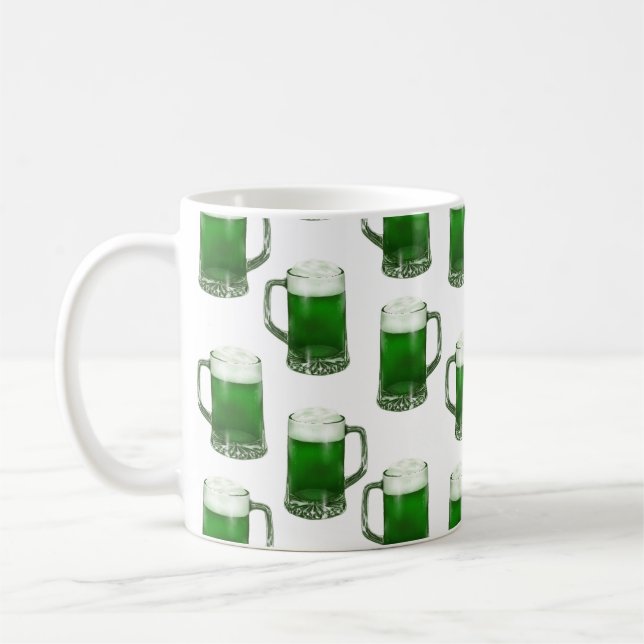 Cerveza verde: tazas de café blanco (Izquierda)