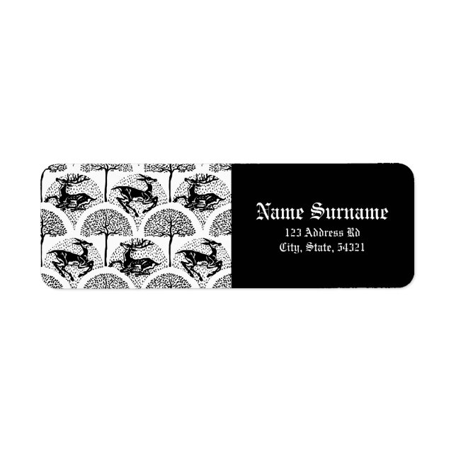 Cerveza y árboles medievales, etiquetas (Frente)