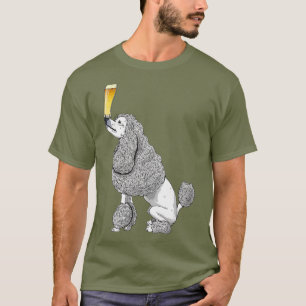 Cerveza y perros camiseta de cerdo barba de cervez