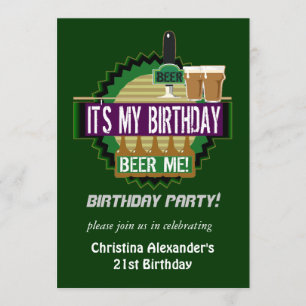 Cerveza yo invitaciones de la fiesta de cumpleaños