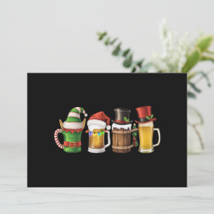 Cervezas De Navidad Divirtiéndose Santa Amante De 