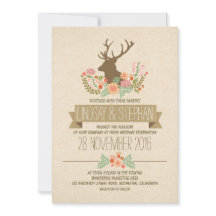 Cervezas románticas invitaciones a bodas rústicas