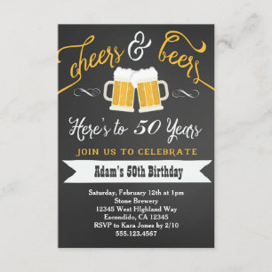 Cervezas y vítores Invitación de cumpleaños 30.º 4