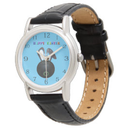 Césped Bowl Conejo de Pascua, reloj de pulsera par