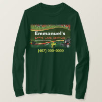Césped cuidado paisajístico Corte camiseta de mang
