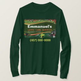 Césped cuidado paisajístico Corte camiseta de mang