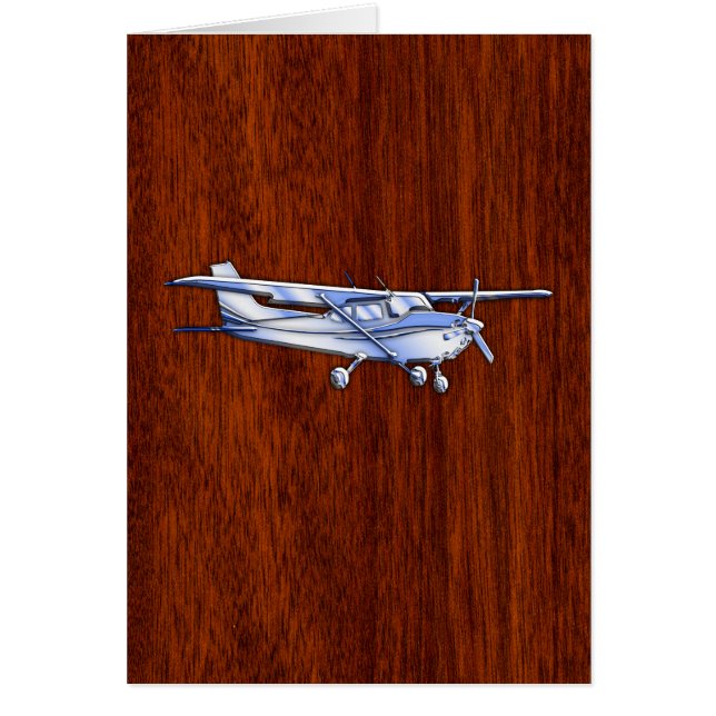 Cessna Flying Mahogany cromado de la aeronave (Frente)