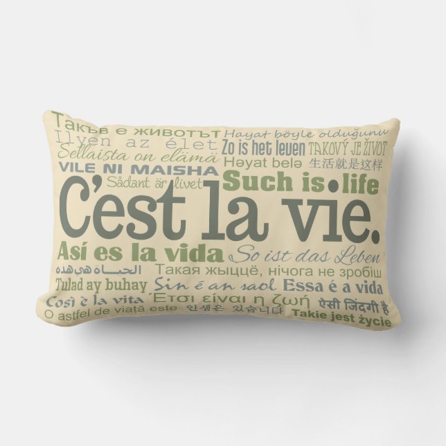 C'est La Vie personalizado lanzar almohadas (Anverso)