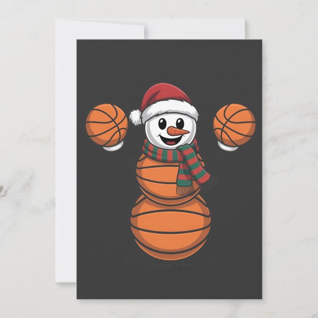 Cesta de baloncesto de muñeco de nieve Navidad San (Anverso)