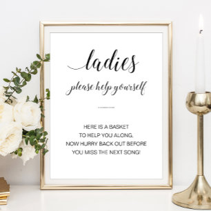 Cesta de baño para damas Señal de boda elegante