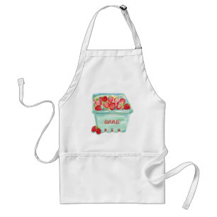 Cesta de delantal de las fresas