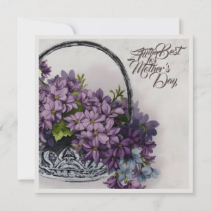 Cesta de Flores Vintage – Floración del Día de la 