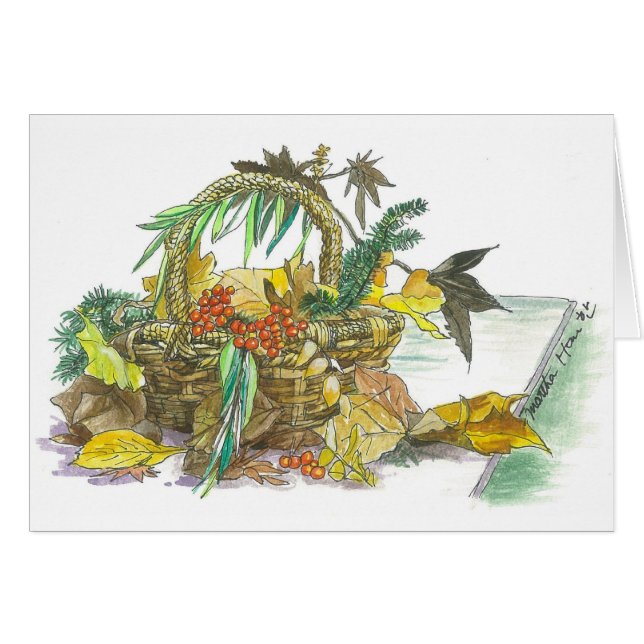 Cesta de hojas de la caída (Anverso (Horizontal))
