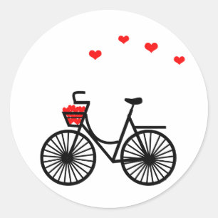 Cesta de la bici por completo de pegatinas